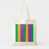 Mardi Gras Stripes Pattern Paars Green Yellow Tote Bag (Voorkant)