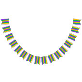 Mardi Gras Stripes Pattern Paars Green Yellow Vlaggetjes (Alle)