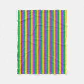 Mardi Gras Stripes Pattern Paarse Geel Fleece Deken (Voorkant)