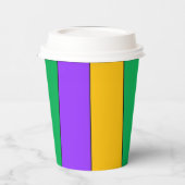 Mardi Gras Stripes Pattern Paarse Green Yellow Pap Papieren Bekers (Links)