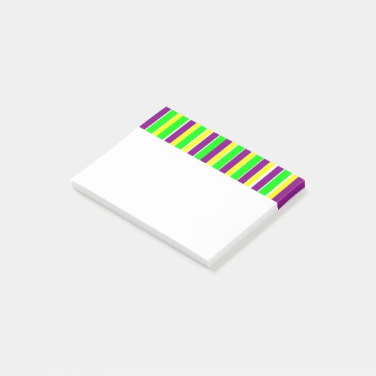 Mardi Gras Stripes Post-it® Notes (Schuin)