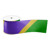 Mardi Gras Stripes Satijnen Lint (Spoel)