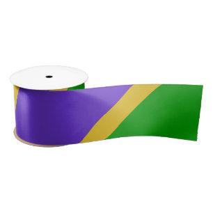 Mardi Gras Stripes Satijnen Lint