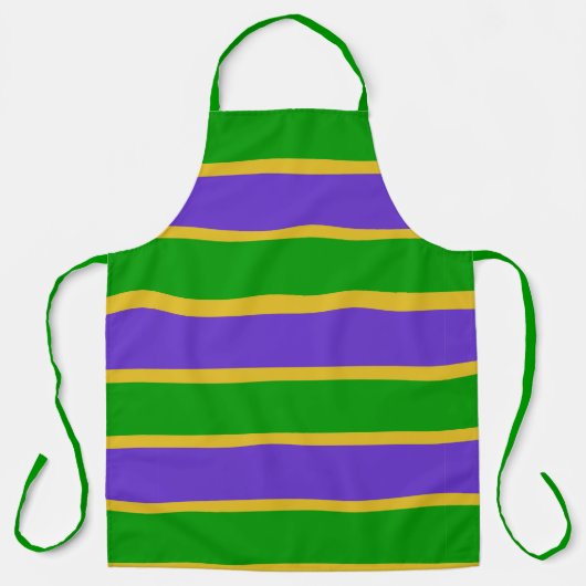 Mardi Gras Stripes Schort (Voorkant)
