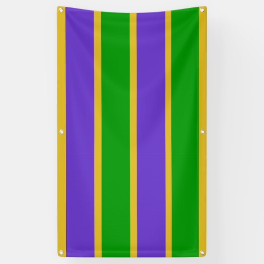 Mardi Gras Stripes Spandoek (Verticaal)