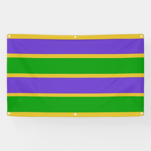 Mardi Gras Stripes Spandoek (Horizontaal)