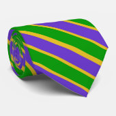 Mardi Gras Stripes Stropdas (Opgerold)
