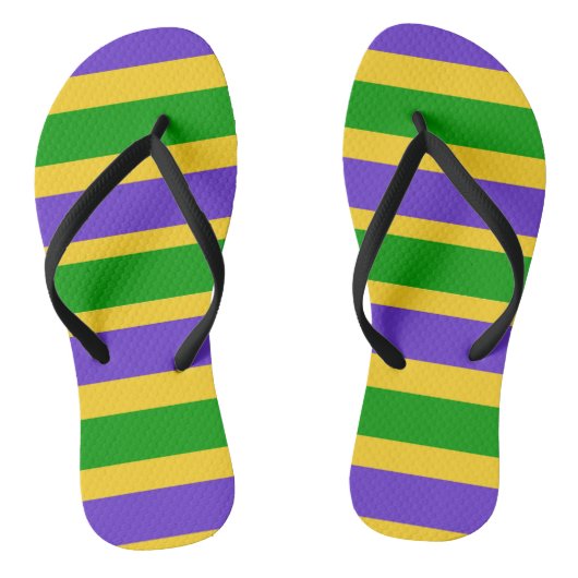 Mardi Gras Stripes Teenslippers (Voetbed)