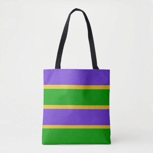 Mardi Gras Stripes Tote Bag (Voorkant)