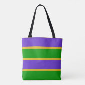 Mardi Gras Stripes Tote Bag (Achterkant)