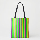 Mardi Gras Stripes Tote Bag (Voorkant)