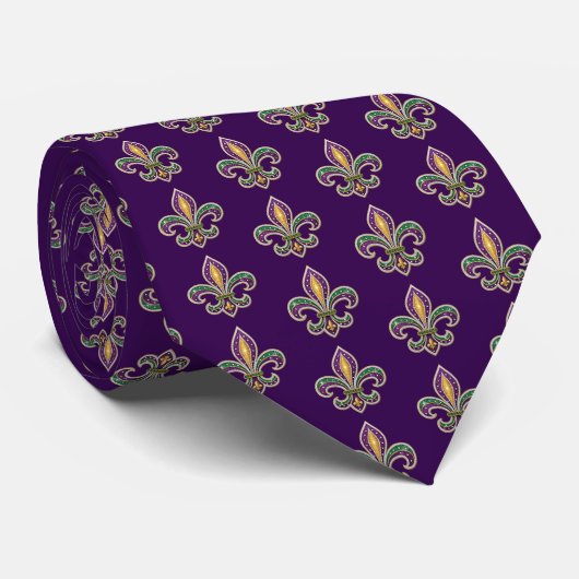 Mardi Gras stropdas (Opgerold)