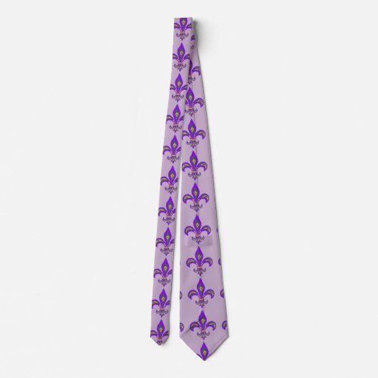 Mardi Gras Stropdas met Fleur de Lis (Achterkant)