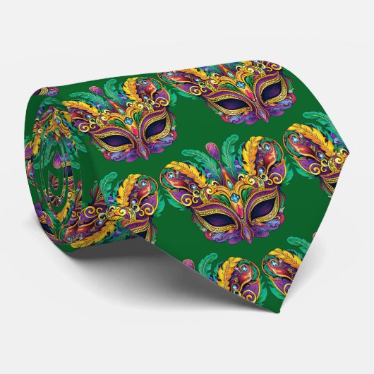 Mardi Gras Stropdas-rific Masquerade Stropdas (Opgerold)