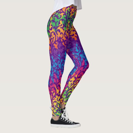 Mardi Gras Style Colorful Leggings (Rechts)