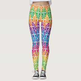 Mardi Gras Style Colorful Leggings