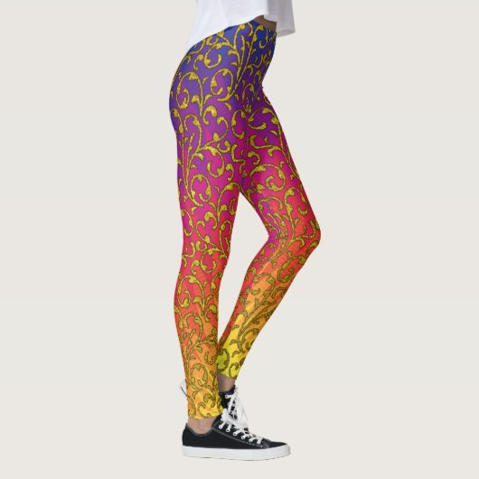 Mardi Gras Style Colorful Leggings (Rechts)