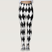 Mardi Gras Style Harlequin Pattern Leggings (Voorkant)