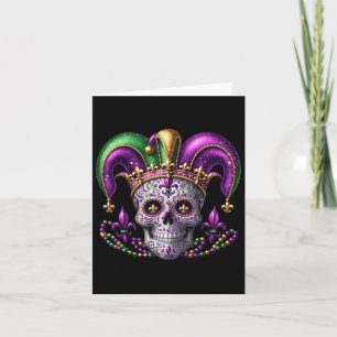 Mardi Gras Sugar Skull Outfit Kostuum Mannen Vrouw Kaart