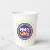 Mardi Gras Sun, Galveston, Texas Papieren Bekers (Achterkant)