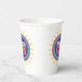 Mardi Gras Sun, Galveston, Texas Papieren Bekers (Rechts)