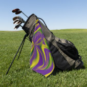Mardi Gras Swirls Golfhanddoek (Groen)