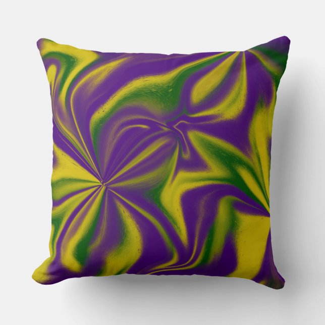 Mardi Gras Swirls Kussen (Voorkant)