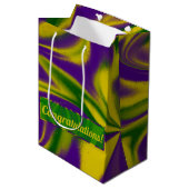 Mardi Gras Swirls Medium Cadeauzakje (Voorkant Gekanteld)