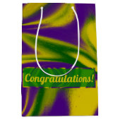 Mardi Gras Swirls Medium Cadeauzakje (Voorkant)