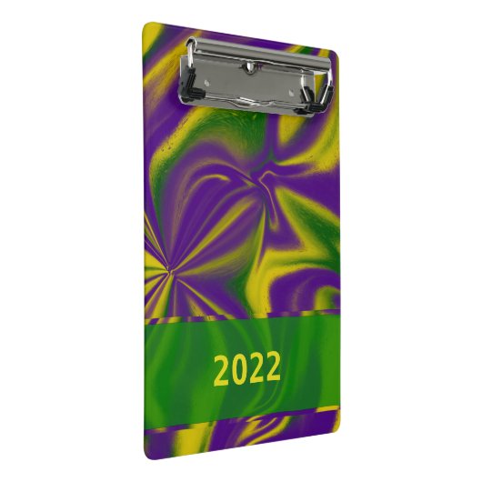 Mardi Gras Swirls Mini Klembord (Schuin)