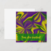 Mardi Gras Swirls Notitiekaartje (Voorkant / Achterkant)