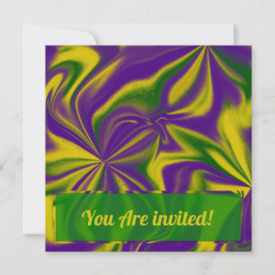 Mardi Gras Swirls Notitiekaartje