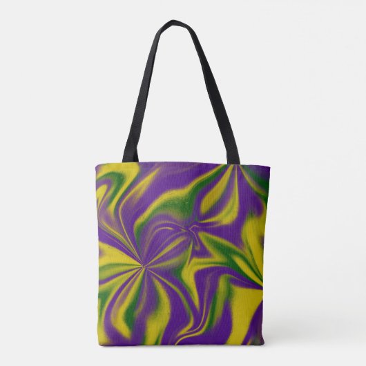 Mardi Gras Swirls Tote Bag (Achterkant)