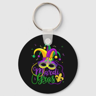 Mardi Gras T-shirt voor Vrouwen Kinder Mannen Kral Sleutelhanger