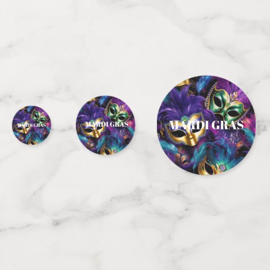 Mardi Gras Tafelconfetti Confetti (Voorkanten)