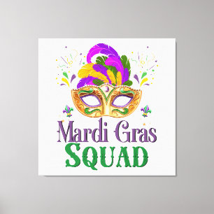 Mardi Gras-team Canvas Afdruk