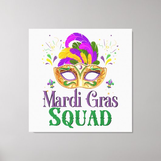 Mardi Gras-team Canvas Afdruk (Voorkant)