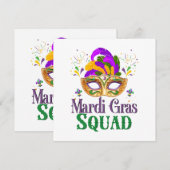 Mardi Gras-team Kaart (Voorkant / Achterkant)