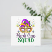 Mardi Gras-team Kaart (Staand voorkant)