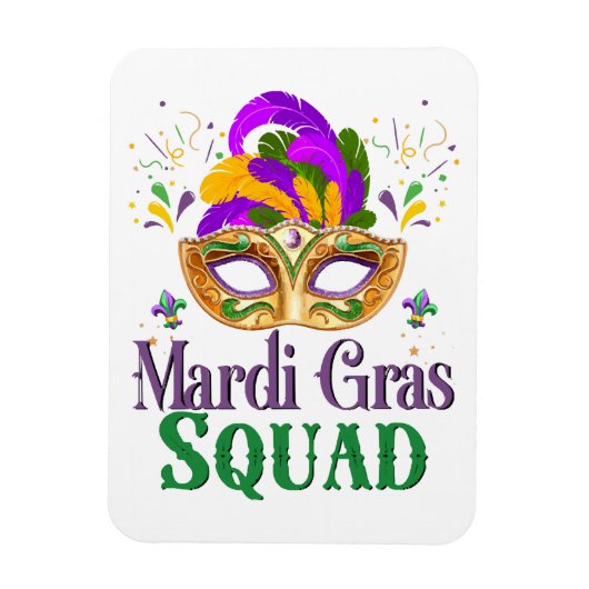 Mardi Gras-team Magneet (Verticaal)