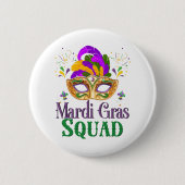 Mardi Gras-team Ronde Button 5,7 Cm (Voorkant)