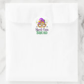 Mardi Gras-team Ronde Sticker (Tas)