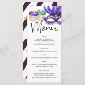 Mardi Gras Thema Menu Sjabloon (Voorkant / Achterkant)