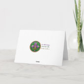 Mardi Gras Third Eye Gouden Keramisch Veer Masker Feestdagen Kaart (Achterkant)