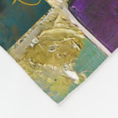 Mardi Gras Third Eye Gouden Keramisch Veer Masker Fleece Deken (Hoek)