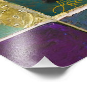 Mardi Gras Third Eye Gouden Keramisch Veer Masker Foto Afdruk (Hoek)