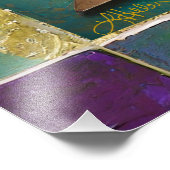 Mardi Gras Third Eye Gouden Keramisch Veer Masker Foto Afdruk (Hoek)