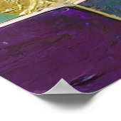 Mardi Gras Third Eye Gouden Keramisch Veer Masker Poster (Hoek)