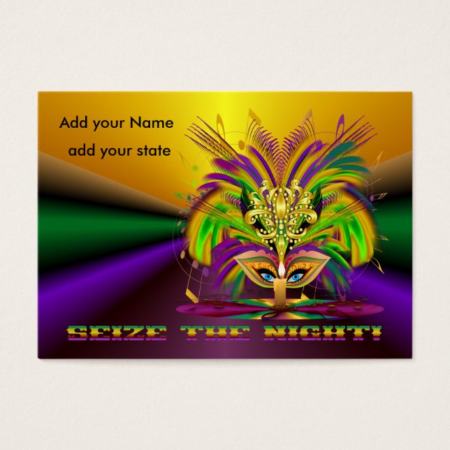 Mardi Gras Throws Visitekaartjes (Voorkant)