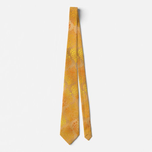 Mardi Gras Tie, Mardi Gras Golden Damask Pattern Stropdas (Voorkant)